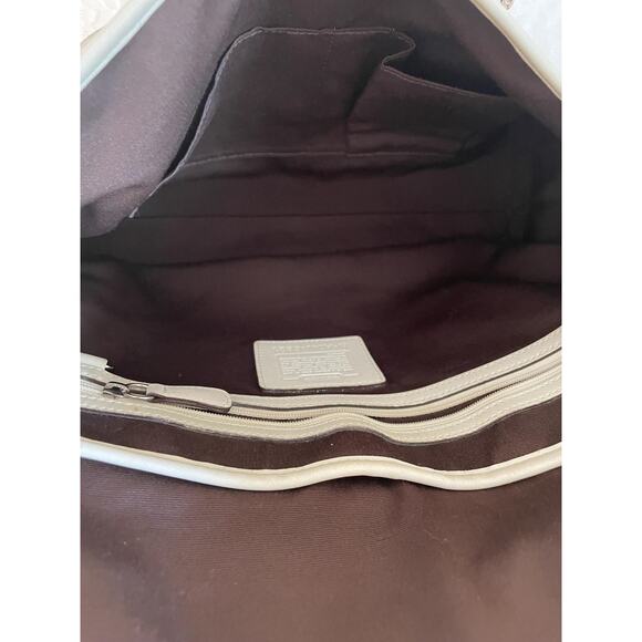 Coach SOHO Signature C Canvas Leather Cream/white Shoulder bag HandBag 6821 - Picture 7 of 8